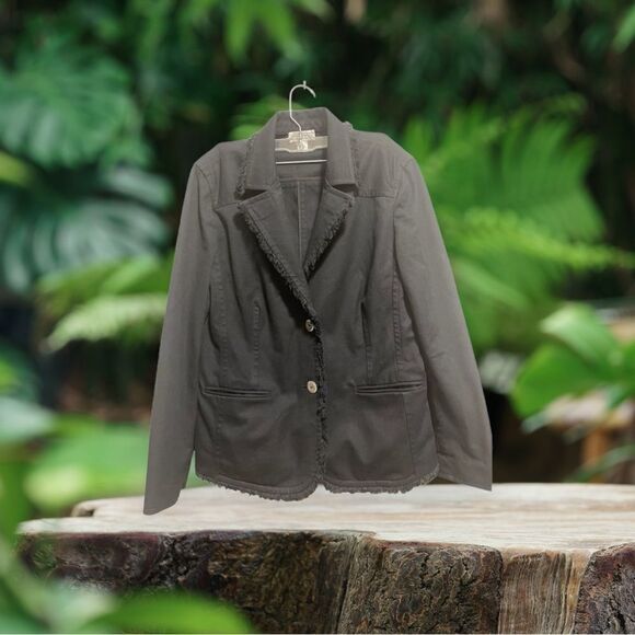 St. John Jackets & Blazers - St. John Sports Cotton Black Jacket Women's SZ Md